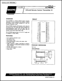 datasheet for LC7465M by SANYO Electric Co., Ltd.