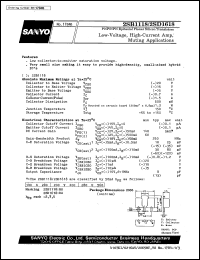 datasheet for 2SD1618 by SANYO Electric Co., Ltd.