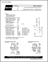 datasheet for 2SC4003 by SANYO Electric Co., Ltd.