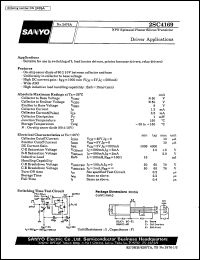 datasheet for 2SC4169 by SANYO Electric Co., Ltd.