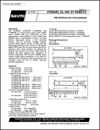 datasheet for LC3564S-70 by SANYO Electric Co., Ltd.