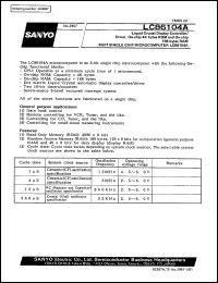 datasheet for LC86104A by SANYO Electric Co., Ltd.
