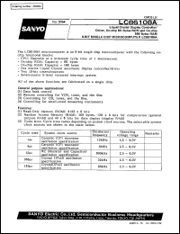 datasheet for LC86108A by SANYO Electric Co., Ltd.