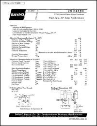 datasheet for 2SC4390 by SANYO Electric Co., Ltd.