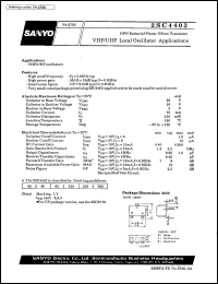 datasheet for 2SC4403 by SANYO Electric Co., Ltd.