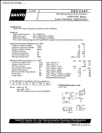 datasheet for 2SC4407 by SANYO Electric Co., Ltd.