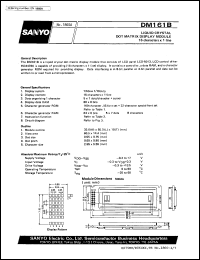 datasheet for DM161B by SANYO Electric Co., Ltd.