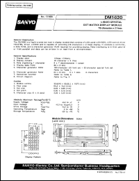 datasheet for DM1620 by SANYO Electric Co., Ltd.