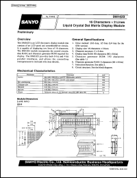 datasheet for DM1623 by SANYO Electric Co., Ltd.