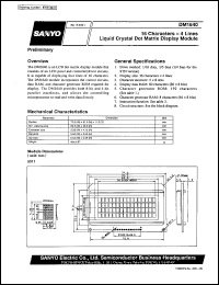 datasheet for DM1640 by SANYO Electric Co., Ltd.