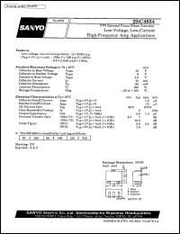 datasheet for 2SC4854 by SANYO Electric Co., Ltd.