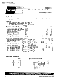 datasheet for 2SD1111 by SANYO Electric Co., Ltd.