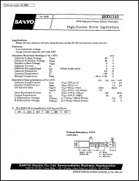 datasheet for 2SD1145 by SANYO Electric Co., Ltd.