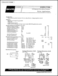 datasheet for 2SD1799 by SANYO Electric Co., Ltd.