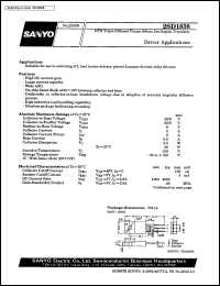 datasheet for 2SD1838 by SANYO Electric Co., Ltd.