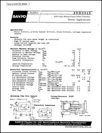 datasheet for 2SD2048 by SANYO Electric Co., Ltd.