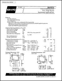 datasheet for 2SJ275 by SANYO Electric Co., Ltd.