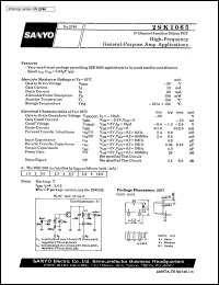 datasheet for 2SK1065 by SANYO Electric Co., Ltd.