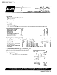 datasheet for 2SK1066 by SANYO Electric Co., Ltd.