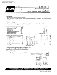 datasheet for 2SK1069 by SANYO Electric Co., Ltd.