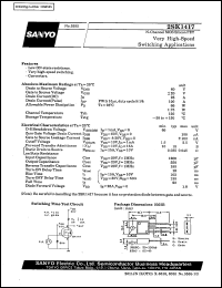 datasheet for 2SK1417 by SANYO Electric Co., Ltd.