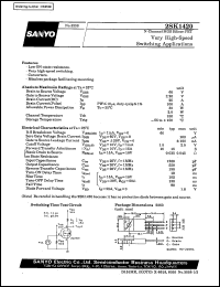 datasheet for 2SK1420 by SANYO Electric Co., Ltd.