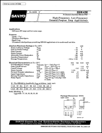 datasheet for 2SK436 by SANYO Electric Co., Ltd.