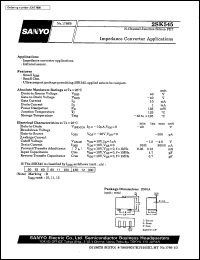 datasheet for 2SK545 by SANYO Electric Co., Ltd.