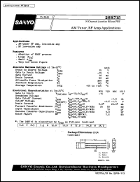 datasheet for 2SK715 by SANYO Electric Co., Ltd.