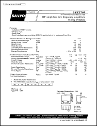 datasheet for 2SK1740 by SANYO Electric Co., Ltd.