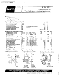 datasheet for 2SJ191 by SANYO Electric Co., Ltd.