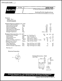 datasheet for 2SK1840 by SANYO Electric Co., Ltd.