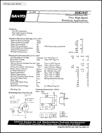 datasheet for 2SK1847 by SANYO Electric Co., Ltd.