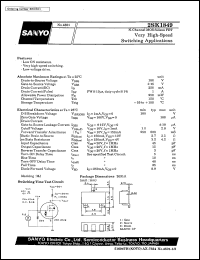 datasheet for 2SK1849 by SANYO Electric Co., Ltd.