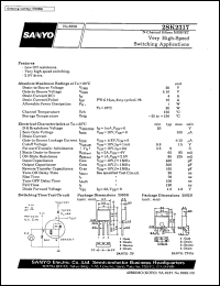 datasheet for 2SK2317 by SANYO Electric Co., Ltd.