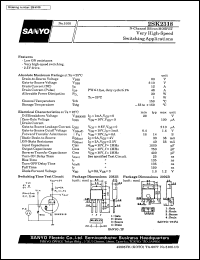 datasheet for 2SK2318 by SANYO Electric Co., Ltd.