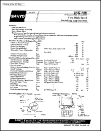 datasheet for 2SK1890 by SANYO Electric Co., Ltd.