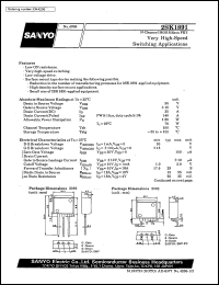 datasheet for 2SK1891 by SANYO Electric Co., Ltd.