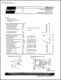 datasheet for 2SK1813 by SANYO Electric Co., Ltd.