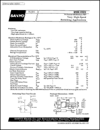 datasheet for 2SK1922 by SANYO Electric Co., Ltd.