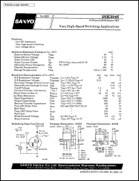 datasheet for 2SK2046 by SANYO Electric Co., Ltd.