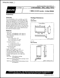 datasheet for LC361000AMLL-70 by SANYO Electric Co., Ltd.