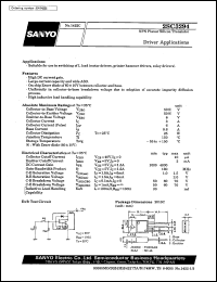 datasheet for 2SC3294 by SANYO Electric Co., Ltd.