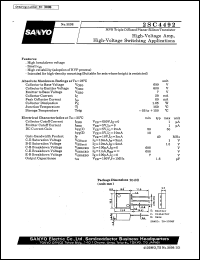 datasheet for 2SC4492 by SANYO Electric Co., Ltd.