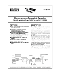datasheet for ADS774KU/1K by Burr-Brown Corporation