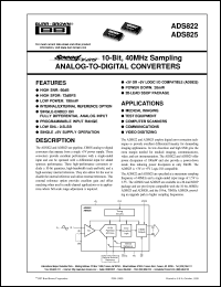datasheet for ADS822E by Burr-Brown Corporation