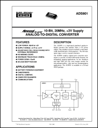 datasheet for ADS901E/1K by Burr-Brown Corporation