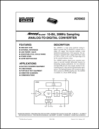 datasheet for ADS902E by Burr-Brown Corporation