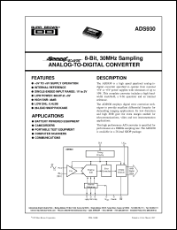 datasheet for ADS930E by Burr-Brown Corporation