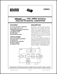 datasheet for ADS931E/1K by Burr-Brown Corporation